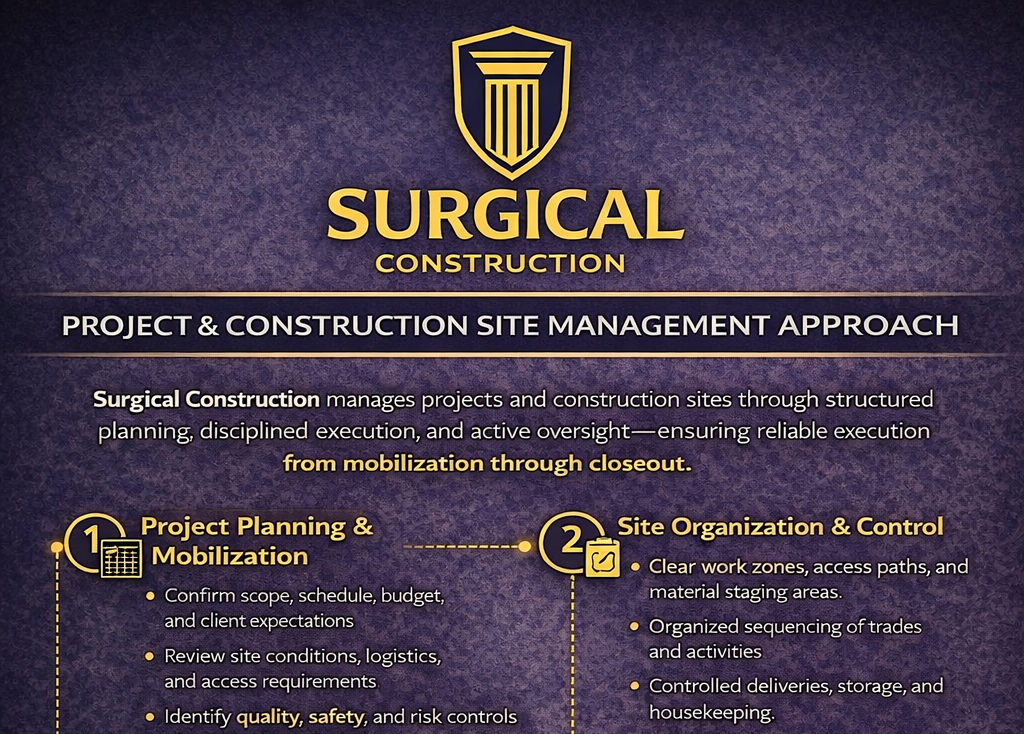 Surgical Construction Site Mgmt System